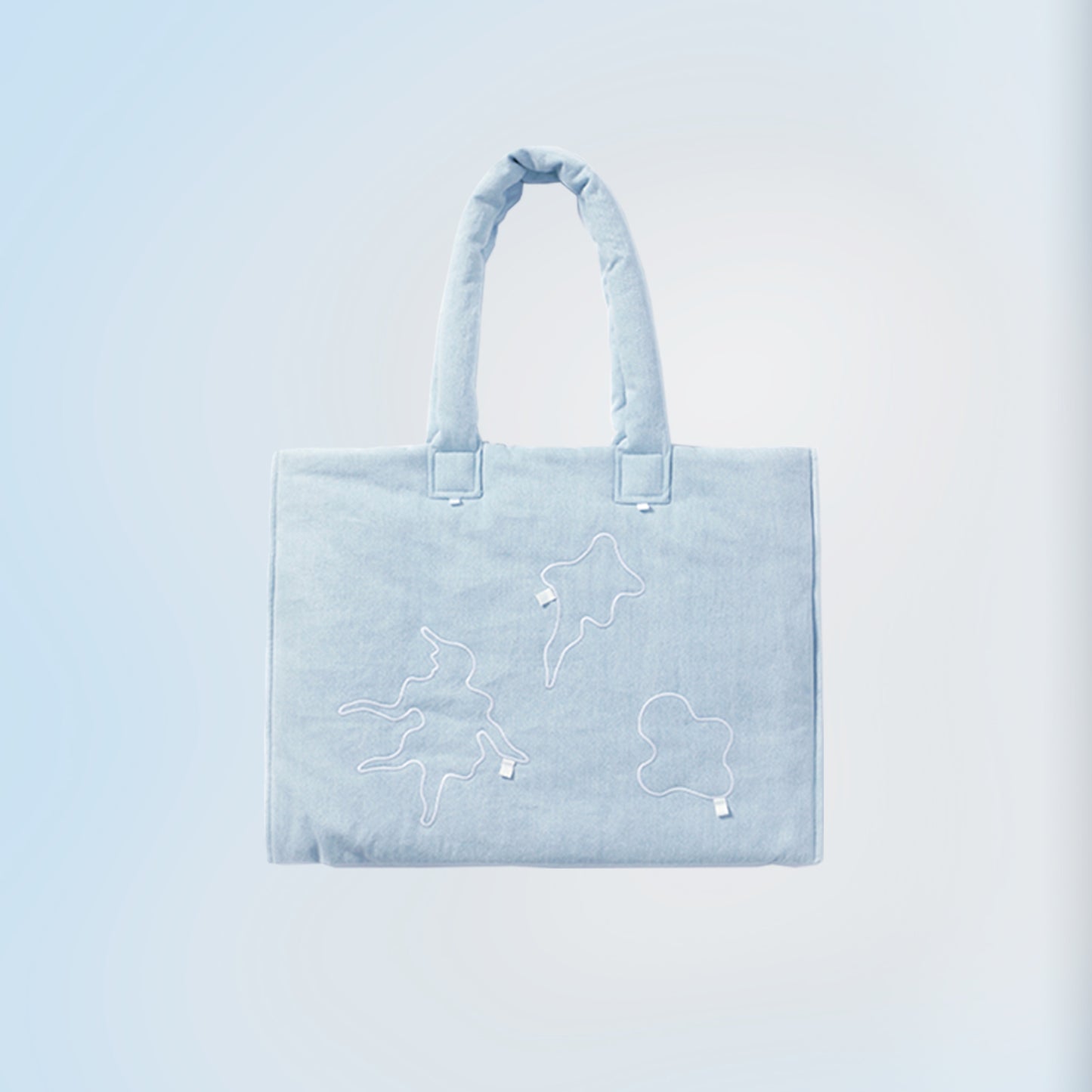 “Biggie Boogie” Puffed Denim Tote Bag