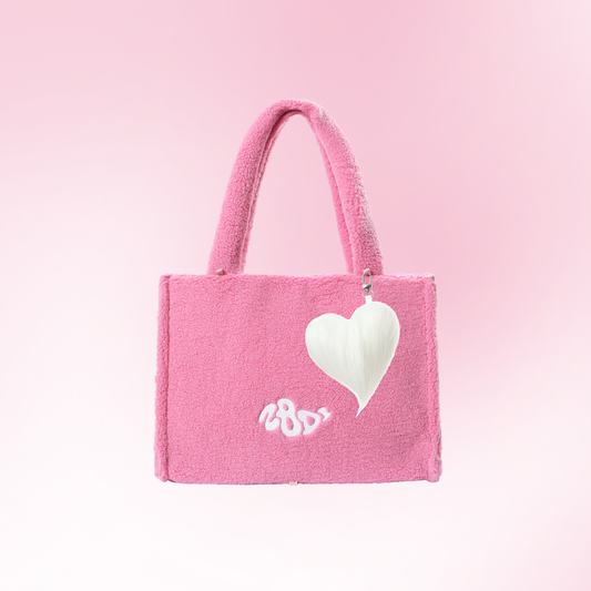 Pink Double-sided Bag + White Bag Charm